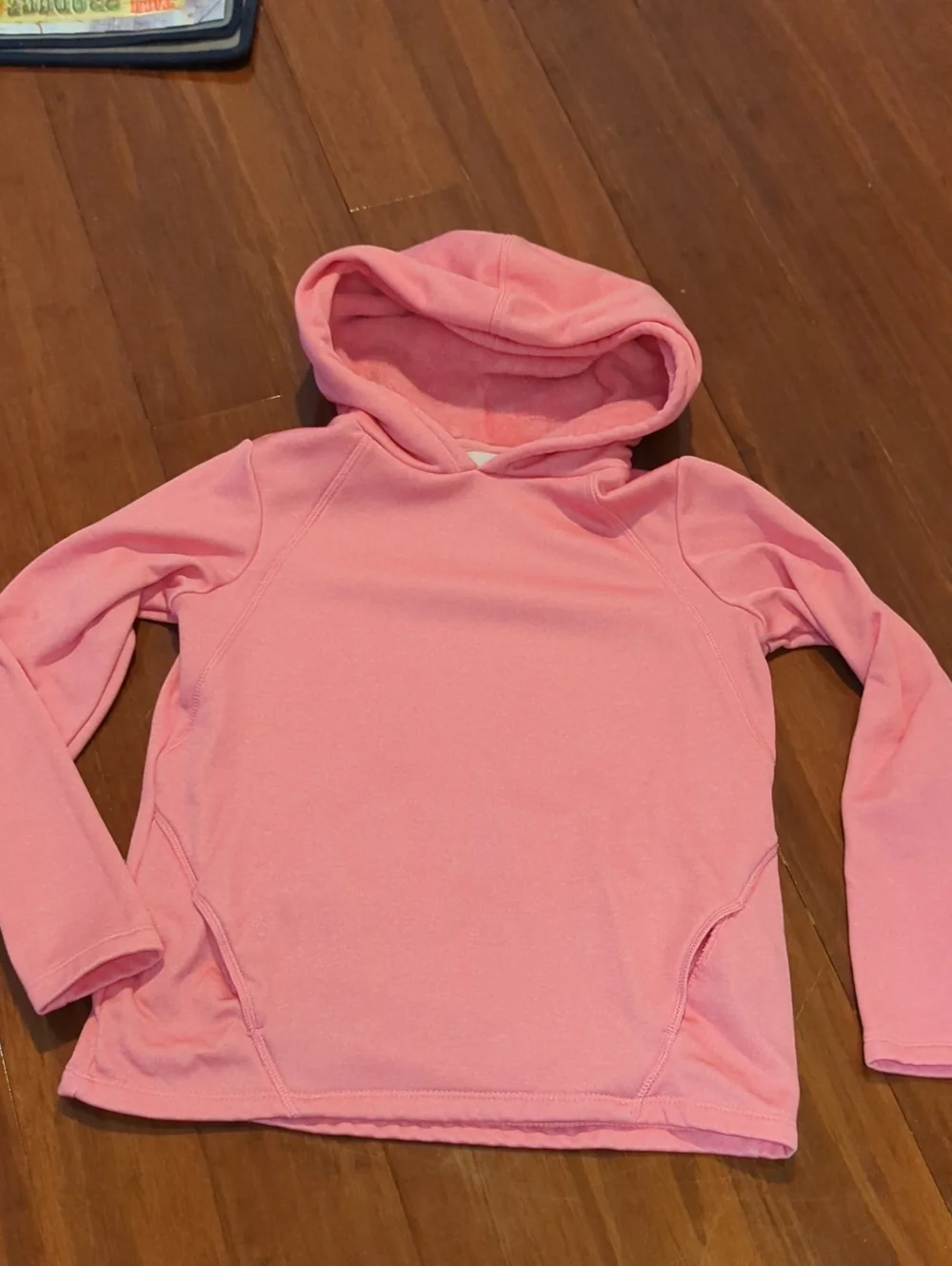 Athletic Works Pink Hooded Girls Pullover Sweatshirt